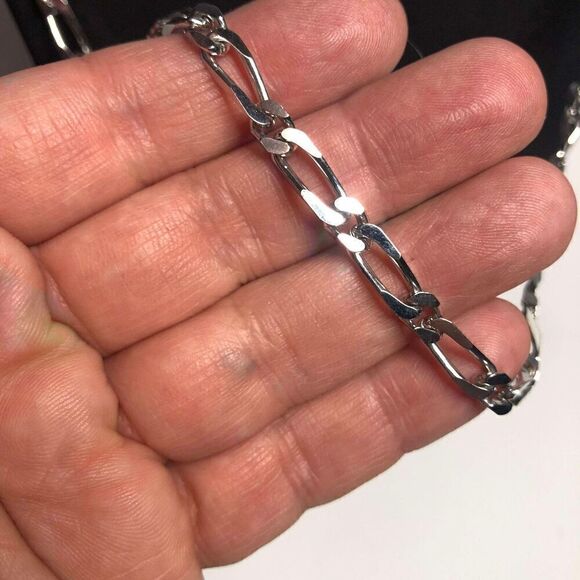 871 Monet curb link silver tone link long 30" necklace - Picture 1 of 3